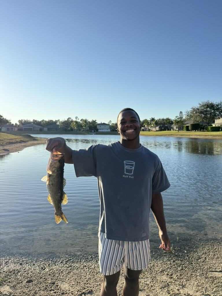 Jaylen catching first fish
